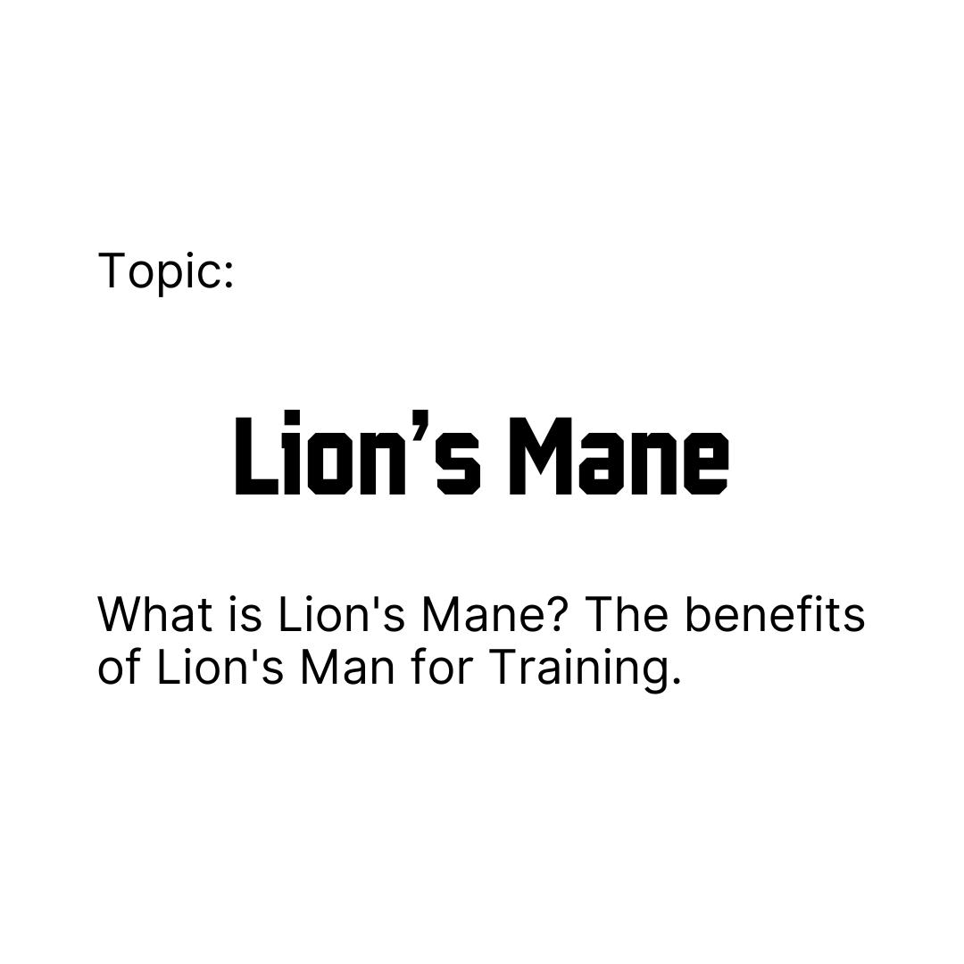 What is Lion's Mane? The benefits of Lion's Mane for Training