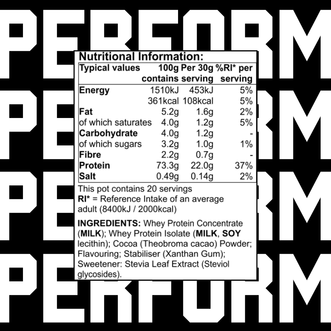 542 Performance Nutrition Whey Protein Natural Supplement Ingredients
